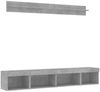 vidaXL 5-tlg. Wohnwand mit LED-Beleuchtung Betongrau Holzwerkstoff 3216685 Bild 3