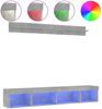 vidaXL 5-tlg. Wohnwand mit LED-Beleuchtung Betongrau Holzwerkstoff 3216685 Bild 2