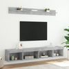 vidaXL 5-tlg. Wohnwand mit LED-Beleuchtung Betongrau Holzwerkstoff 3216685 Bild 4
