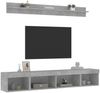 vidaXL 5-tlg. Wohnwand mit LED-Beleuchtung Betongrau Holzwerkstoff 3216685 Bild 5