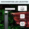 Outsunny LED Gartenleuchte Wegleuchte, Pfostenlicht mit LEDs, wetterbeständig, Dunkelgrau, Vertsellbares Neigungswinkel, LED, Warmweiß, Pollerleuchte mit Verstellbarem Neigungswinkel Bild 3