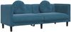 vidaXL 2-tlg. Sofagarnitur mit Kissen Blau Samt 3209265 Bild 5