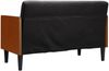 vidaXL Zweisitzer-Sofa mit Nackenrollen Schwarz 110 cm Samt 4100603 Bild 5