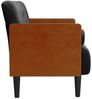 vidaXL Zweisitzer-Sofa mit Nackenrollen Schwarz 110 cm Samt 4100603 Bild 4