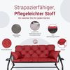 TexDeko Auflagekissen Ecolen Gartenbankauflage für Hollywoodschaukel mit Rückenlehne, (1x Gartenbankauflage für Hollywoodschaukel + 2x Kissen), UV-Beständig Bild 4