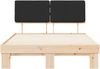 vidaXL Bettgestell mit gepolstertem Kopfteil Schwarz 160 x 200 cm 877336 Bild 5