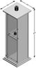 FMD Möbel - ESSEX 2 - Dekosäule - melaminharzbeschichtete Spanplatte - Eiche Nb - 30 x 89 x 30cm Bild 5