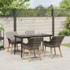 vidaXL Garten Essgruppe mit Kissen 5 pcs Grau Poly-Rattan 3261679 Bild 4