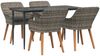vidaXL Garten Essgruppe mit Kissen 5 pcs Grau Poly-Rattan 3261679 Bild 2