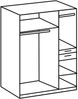 Kleiderschrank >Kalindi II< in Weiß Graphit - 135x198x58cm (BxHxT) Bild 5