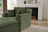 1-Sitzer Chaiselongue H 82 x T 100 x B 166 cm aus Cord in Grün, als Relaxsessel und Schlafsofa Bild 5
