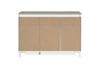 Finori Bertrix 01B Kommode, Dekor Sandstein / weiß | Kommode für Wohnzimmer | Maß: B x H x T ca. 133 x 92 x 40 cm | Kommode mit 3 Türen und 1 Schubkasten Bild 5