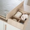 roba Wickelkommode Elva - Babykommode mit 3 Türen, offenen Fächern & Soft-Close - Abnehmbarer Wickelaufsatz & ergonomische Wickelhöhe 93 cm - Möbelstück für Babyzimmer - Cashmere / Virginia Chestnut Bild 5