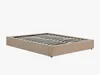 Vente-unique - KARESO Lattenrost und Bettrahmen Samt Beige - B 181 cm x H 30 cm x L 220 cm Bild 3