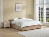 Vente-unique - KARESO Lattenrost und Bettrahmen Samt Beige - B 181 cm x H 30 cm x L 220 cm Bild 2