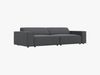 Micadoni 3-Sitzer Sofa Jodie Strukturierter Stoff Megan Dunkelgrau Bild 2