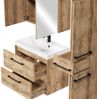 Badmöbel Komplettset Florence 60 x 35 cm Kastanie Eiche - Badezimmermöbel mit Waschbecken, Spiegel und Badezimmerschrank Bild 3