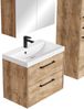 Badmöbel Komplettset Florence 60 x 35 cm Kastanie Eiche - Badezimmermöbel mit Waschbecken, Spiegel und Badezimmerschrank Bild 4