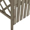 vidaXL Pergola mit Tor 116x40x204 cm Grau Massivholz Tanne 316393 Bild 5