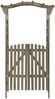 vidaXL Pergola mit Tor 116x40x204 cm Grau Massivholz Tanne 316393 Bild 2