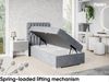 MEBLINI Boxspringbett DALIA 80x200 cm mit Bettkasten - H4/Grau Samt Gepolstert Einzelbett mit Topper & Taschenfederkern-Matratze - 80x200 Rechts Bild 3