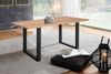 Baumkante Esstisch Sheesham naturbelassen 140 x 80 schwarz MAREK 76397528 Bild 2