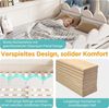 BlingBin Kinderbett Bodenbett Holzbett (Massivholz-Kinderbett mit Geländer, 1-tlg, 140 x 200 cm mit Rausfallschutz, Tür und Lattenrost), sicheres Spiel- und Schlafbett für Kinder, ohne Matratze Bild 3