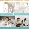 BlingBin Kinderbett Bodenbett Holzbett (Massivholz-Kinderbett mit Geländer, 1-tlg, 140 x 200 cm mit Rausfallschutz, Tür und Lattenrost), sicheres Spiel- und Schlafbett für Kinder, ohne Matratze Bild 2