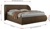 Polsterbett mit Lattenrost, Doppelbett Bettkasten, Bettgestell mit Gasdruckfeder Foam Matratze - CAELA CLASSIC - 180 x 200 cm - Braun Velvet - MIRO LUX Bild 4