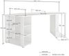 Schreibtisch >PIPPO< (BxHxT: 205x76x90,5 cm) in Weiss hlg. - 205x76x90,5 (BxHxT) Bild 3