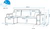 GrekPol 'Paris' Ecksofa mit Schlaffunktion, Samtstoff Beige Bild 3