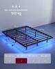 VASAGLE Bettgestell 140 x 200 cm mit LED-Beleuchtung, USB-C-Anschluss, Steckdosenleiste, Schlafzimmer, trägt bis 500 kg, schwarz Bild 5