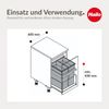 Hailo Abfallsammler 10000225 Triple XL 600 28/ 28 Liter dunkelgrau Bild 3