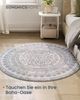 Songmics HOME Teppich rund, rutschfest, flauschig, maschinenwaschbar, Polyester, Filz, TPR, taubengrau, 160 cm d Bild 2