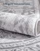 Songmics HOME Teppich rund, rutschfest, flauschig, maschinenwaschbar, Polyester, Filz, TPR, taubengrau, 160 cm d Bild 3