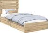 vidaXL Aufbewahrungsbett Sonoma-Eiche 90 x 200 cm Holzwerkstoff 3411595 Bild 2