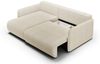 Ecksofa Sofa mit Schlaffunktion CALGARY Stoff Curio Creme Ottomane Links Bild 3