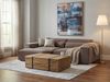 Couchtisch Teakholz hellbraun rechteckig 69x110 cm rollbar GANDER Bild 3