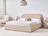 Bett mit Stauraum QUILLIEN Bouclé Beige 160 x 200 cm Bild 3