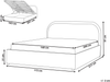 Bett mit Stauraum QUILLIEN Bouclé Beige 160 x 200 cm Bild 2