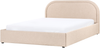 Bett mit Stauraum QUILLIEN Bouclé Beige 160 x 200 cm Bild 5