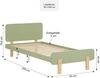 Kinderbett 90x200 cm mit Lattenrost Jugendbett Grün Gästebett Bettgestell Holzbett Einzelbett Massiv Holzbettrahmen Bild 3