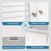 Wandschrank Hängender Medizinschrank mit 2 Lamellentüren 58 x 22 x 75 cm Weiß Bild 4