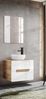 Badmöbel Set 2-tlg Badezimmerset FERMO Weiss HGL 60cm ohne Waschtisch Bild 1