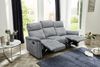 3-Sitzer-Relaxsofa Couch Liegefunktion Federkernpolsterung Velours Vintage Grau Bild 3