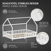 ML-DESIGN Spielbett Hausbett Kinderbett inkl. Lattenrost kreativ Bodenbett für Kinder, Abenteuerbett zum Spielen mit Rausfallschutz Kiefer Weiß Himmelbett Bild 3
