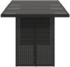 vidaXL Gartentisch mit Glasplatte Schwarz 190x80x74 cm Poly Rattan 365304 Bild 4