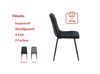 Esszimmerstuhl 8er Set Samt mit Metallgestell in Schwarz Polsterstuhl Modern Elegant, 45 x 87 x 41 cm Bild 2