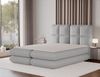 Boxspringbett Tonila Calmora Mikrofaser Grau mit Bettkasten | Topper Bild 5