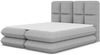 Boxspringbett Tonila Calmora Mikrofaser Grau mit Bettkasten | Topper Bild 3